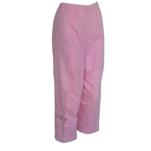 PRODUCE COMPANY Pants, L, Pink, Cropped, Elastic Waist, Umbrellas, Tree - Picture 3 of 12